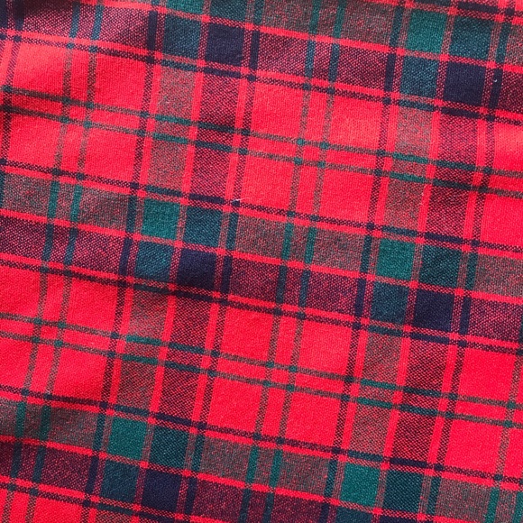 VINTAGE LANZ ORIGINALS red plaid wool skirt small 7 - Picture 2 of 4
